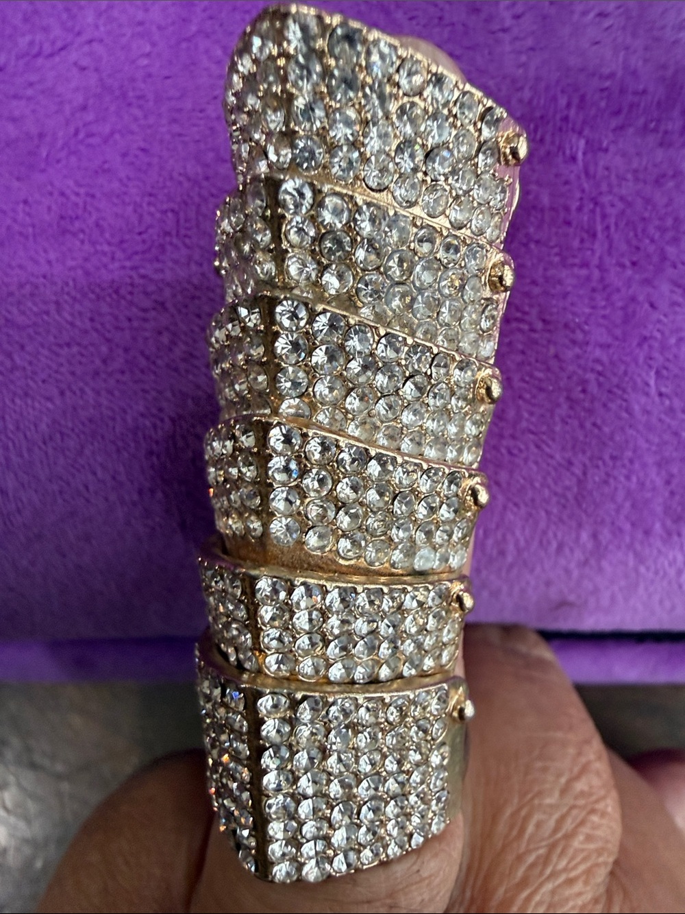 Gold Rhinestone Statement Belt - Picture 2 of 9